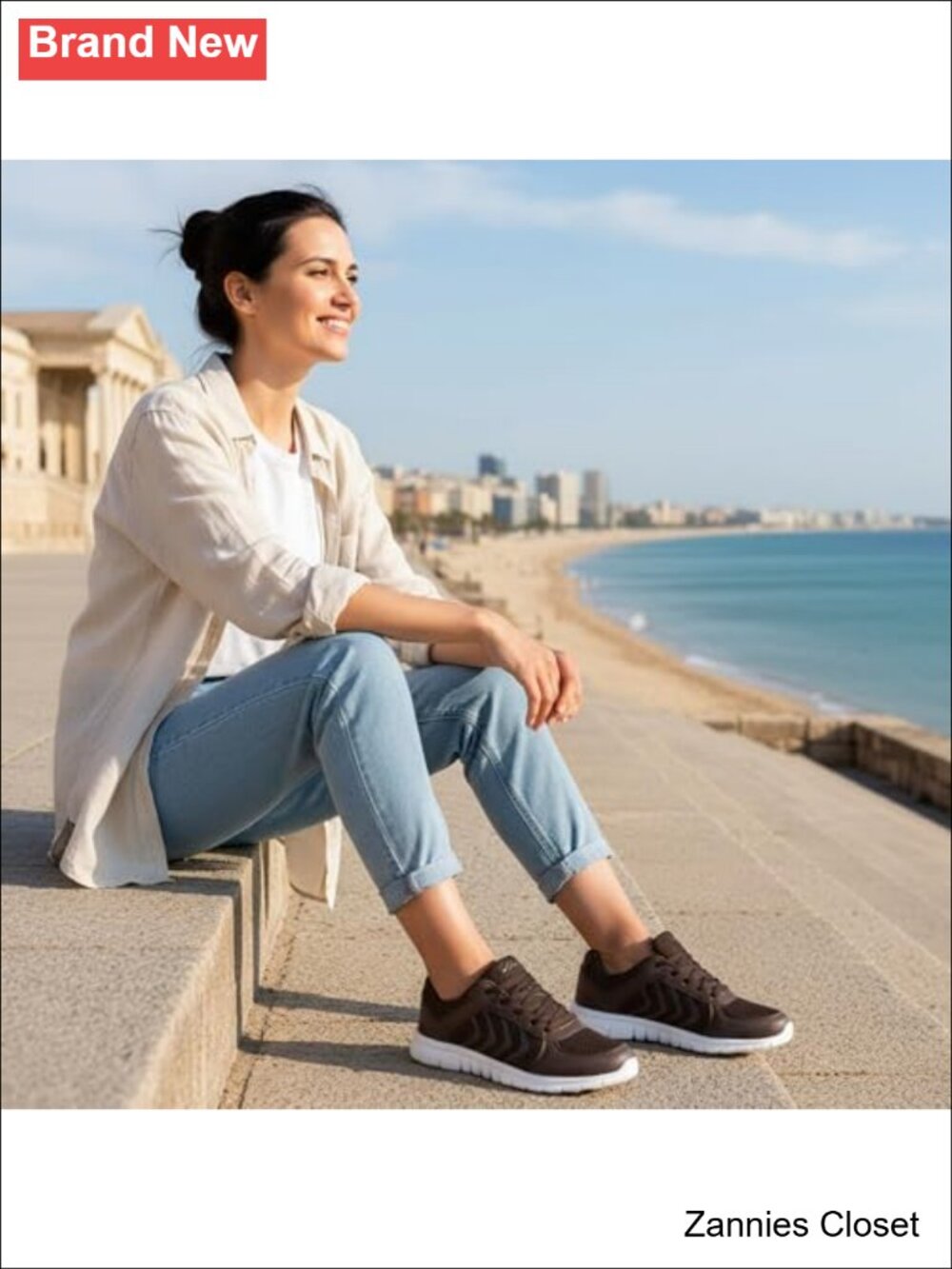 ✨ Lightweight Breathable Mesh Walking Shoes Memory Foam Non Slip Sneakers - Picture 2 of 6